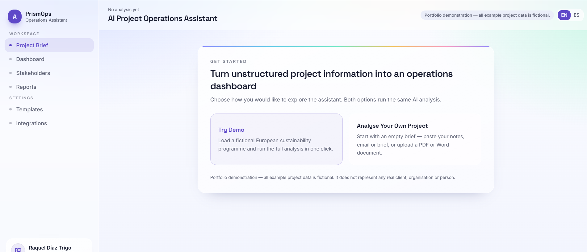AI Project Operations Assistant — AI-enabled operations